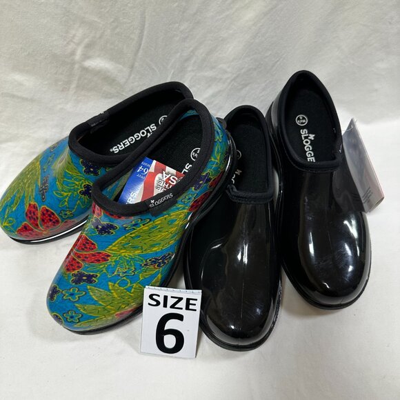 Two for One Price!!! Sloggers Waterproof Rain Shoes - Black & Mid Summer Blue - Picture 4 of 4